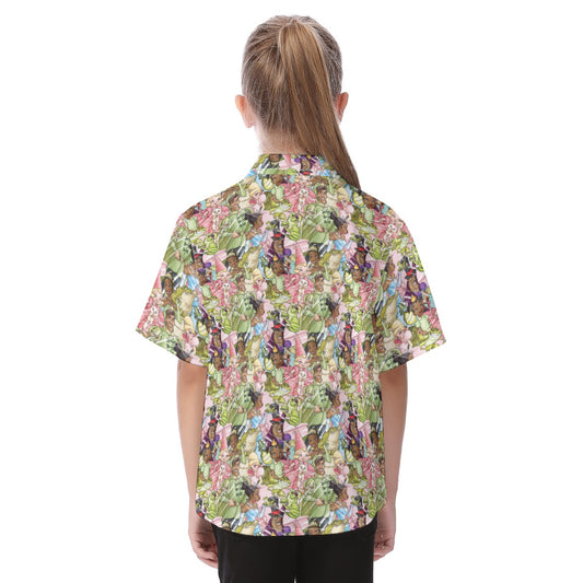 Bayou Royal Sketchched - Kid's Hawaiian Button Up Shirt