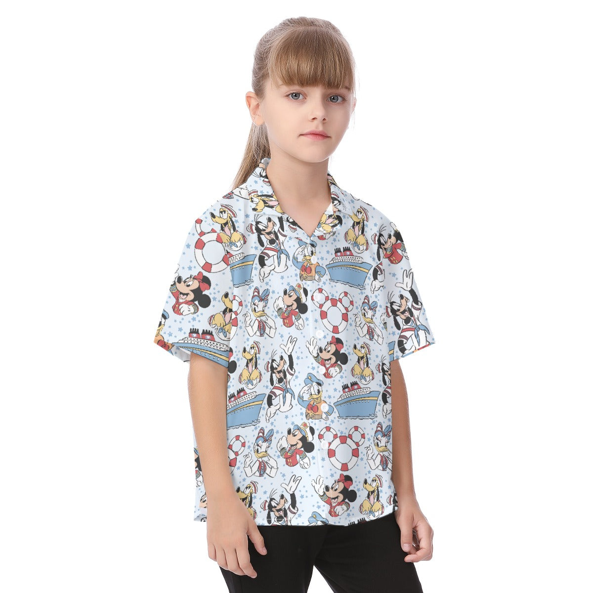 Sailor Cruise Stars - Kid's Hawaiian Button Up Shirt