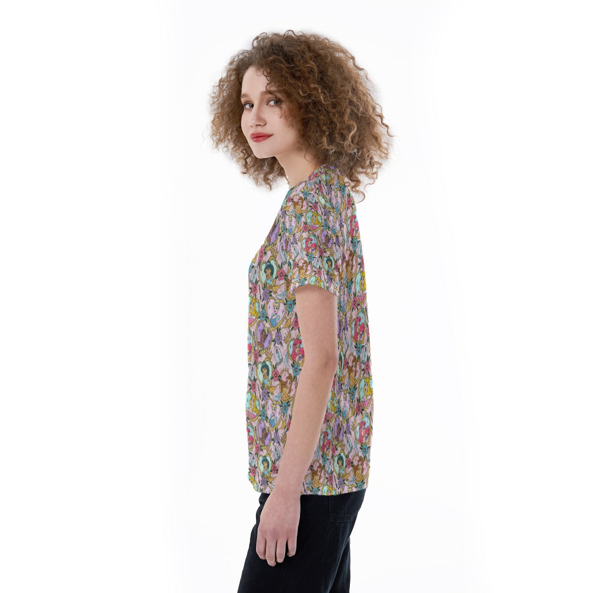 Tattoo Hearts Royal Icons - Women's Short Sleeve V-Neck T-Shirt