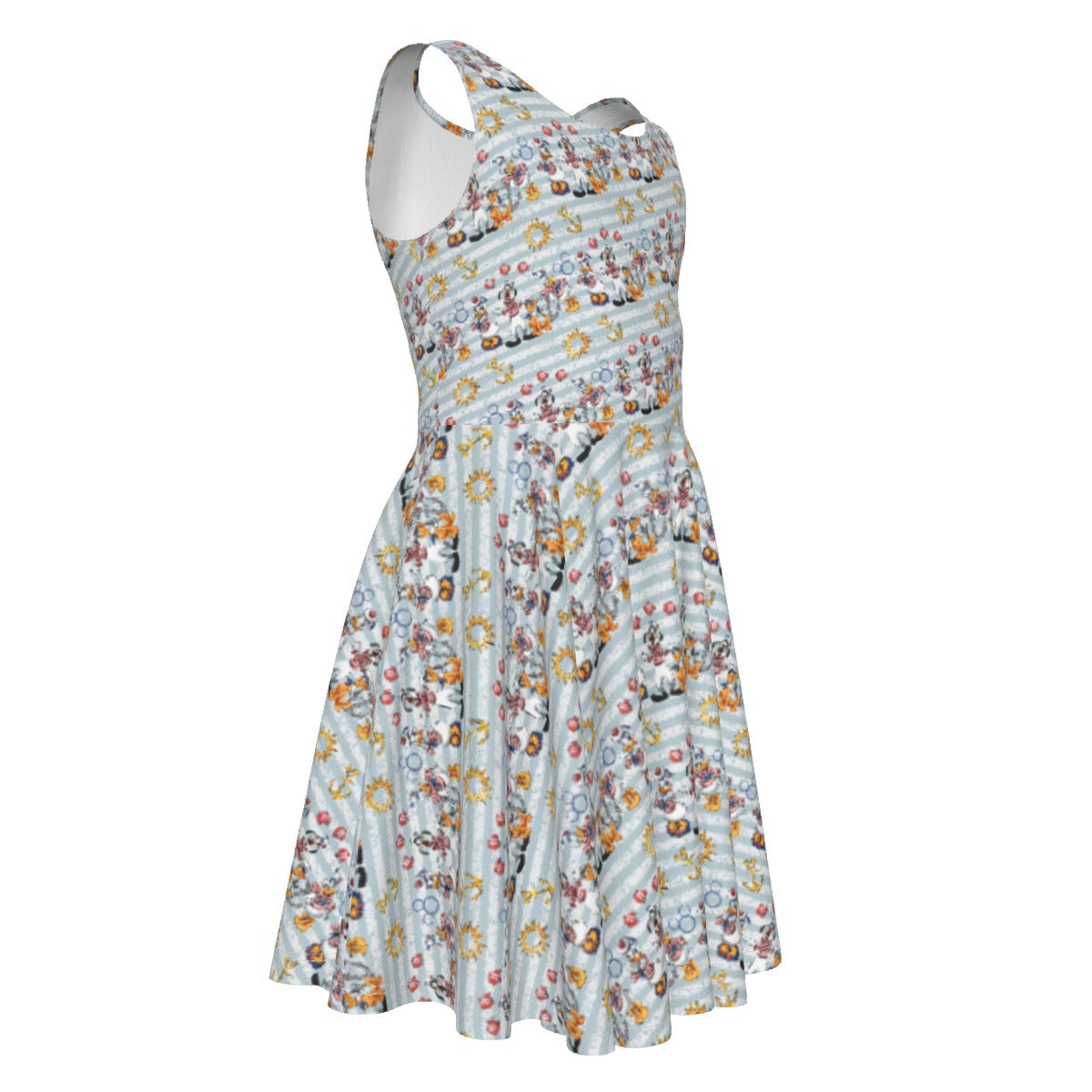 Set Sail with the Crewends - Kid's Sleeveless Skater Dress