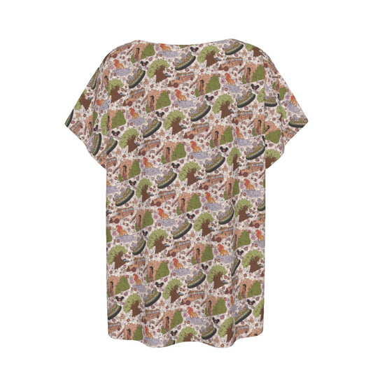 Hand Drawn AK - Women’s Relaxed Fit Scoop Tee