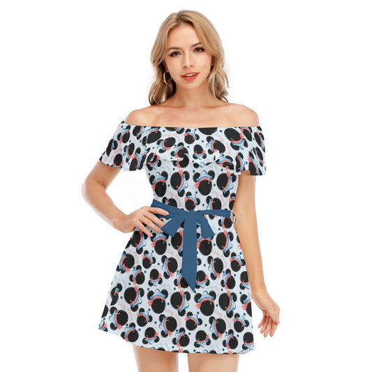 Pirate Life Adventure - Women's Off-shoulder Ruffle Dress