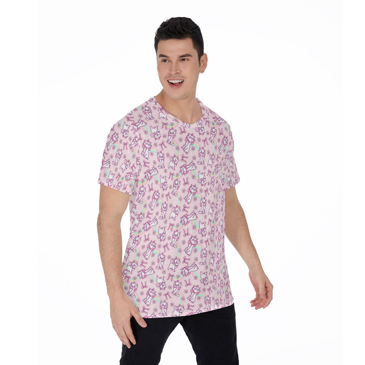 Rainbow Bow Kitty - Men's Short Sleeve T-Shirt