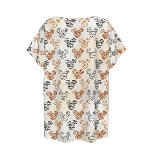 Safari Mouse Ears - Women’s Relaxed Fit Scoop Tee