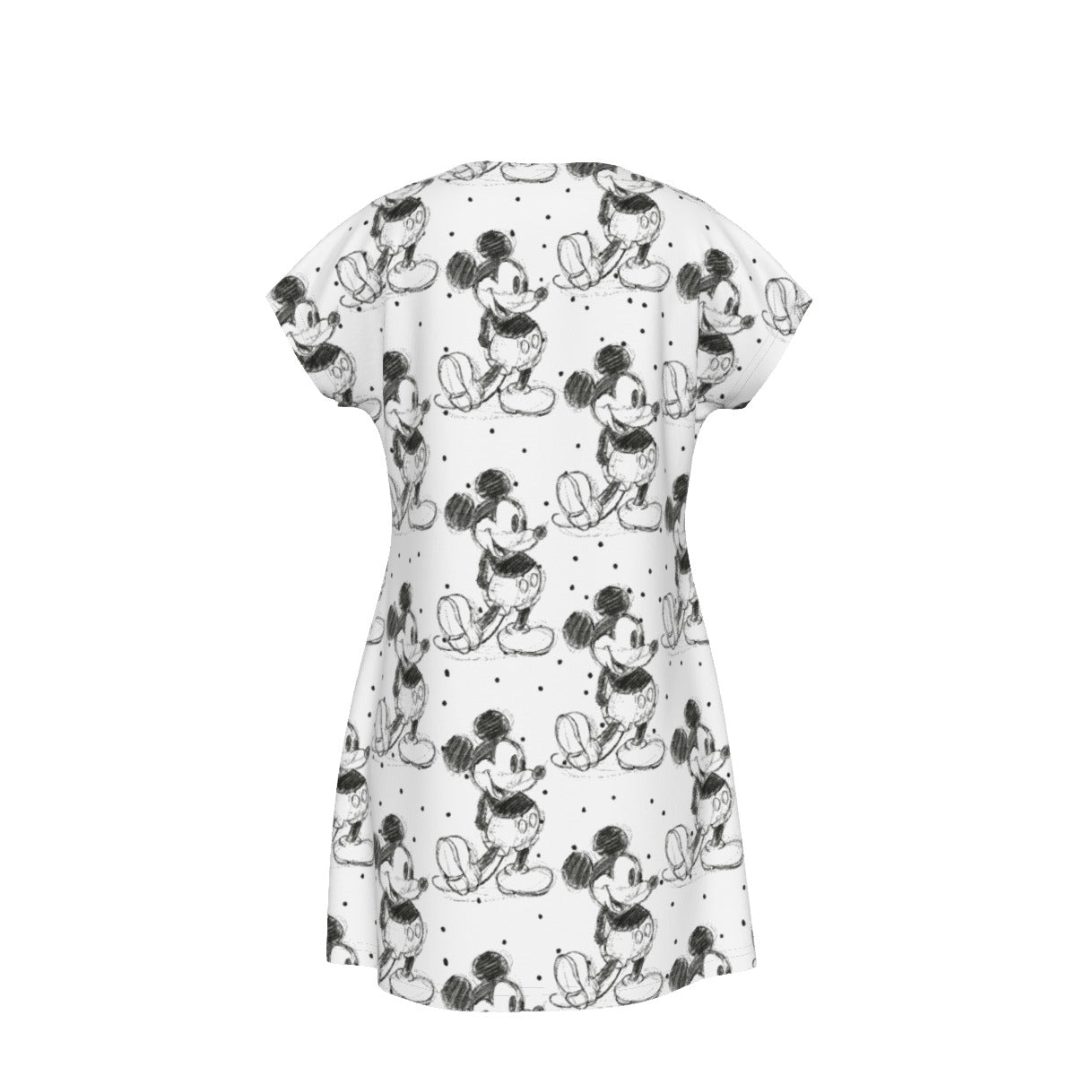 Sketch of Classic Mouse - Women's T-Shirt Dress