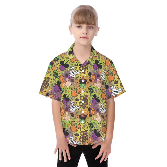 Monster Snacks Treats - Kid's Hawaiian Button Up Shirt
