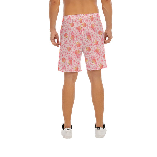 Summer Fruits - Peaches - Men’s Pocket Beach Shorts