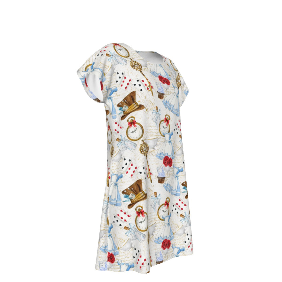 Curious Wonderland Icons - Women's T-Shirt Dress