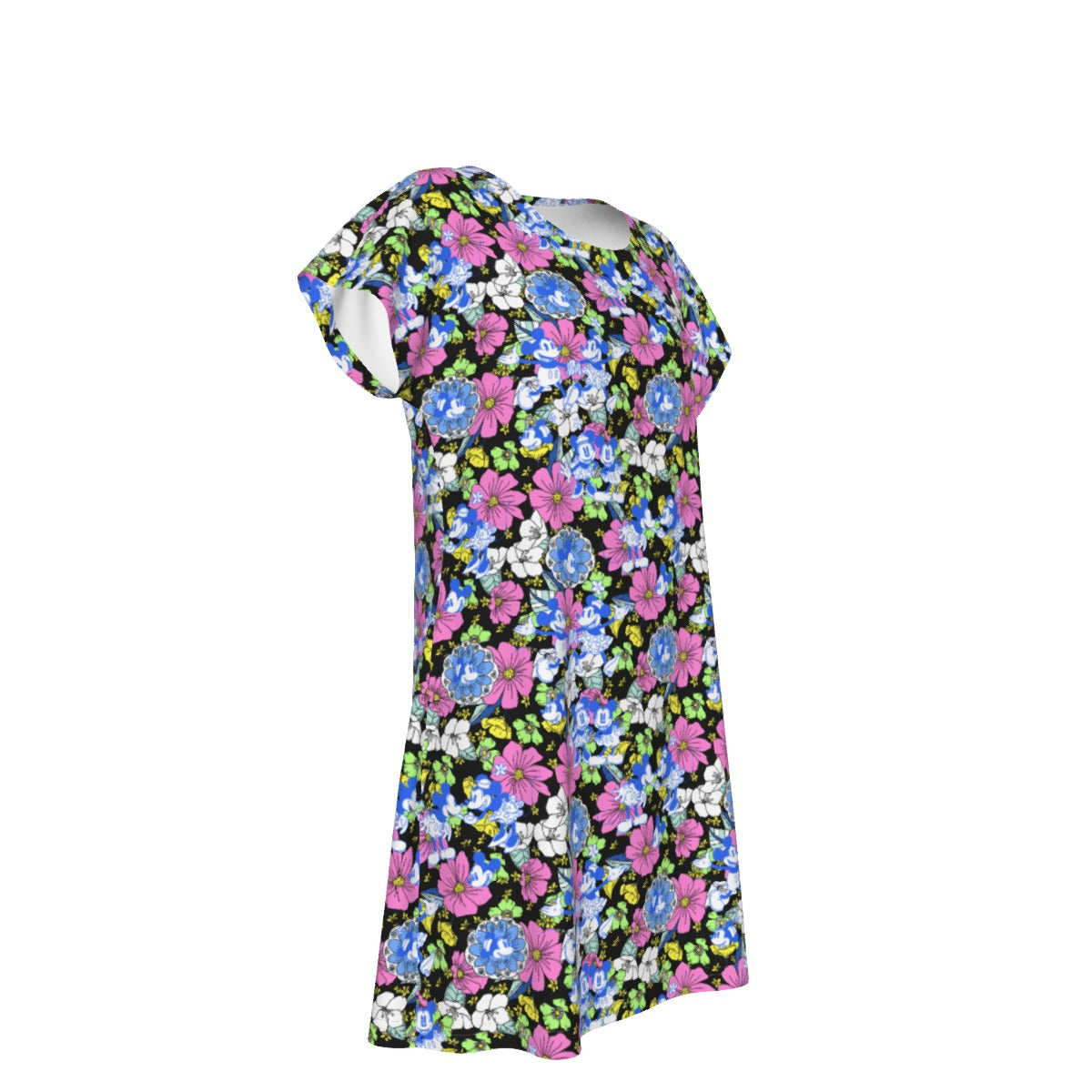 Garden Whimsy - Vintage Mouse Romance - Women's T-Shirt Dress