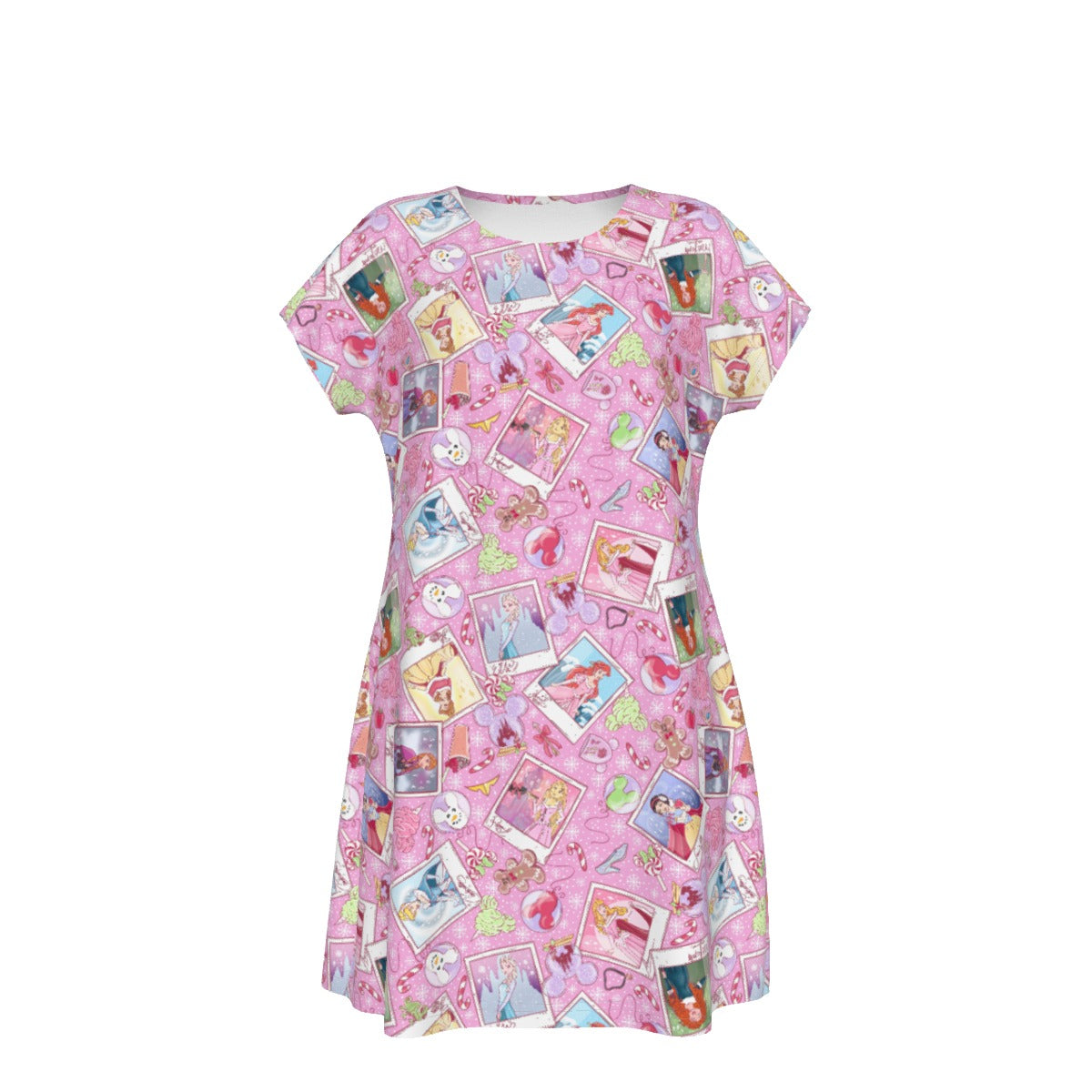 Holiday Winter Princess Christmas Snapshots - Women's T-Shirt Dress