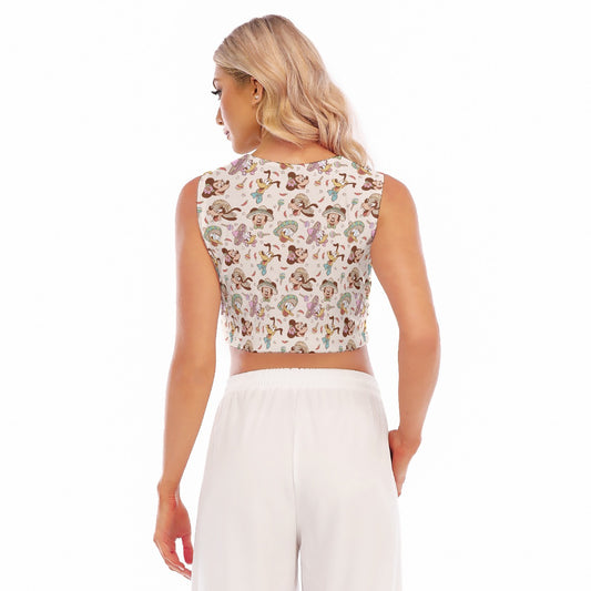 Fiesta Sombrero Pals - Womenās Sleeveless Cropped Tee