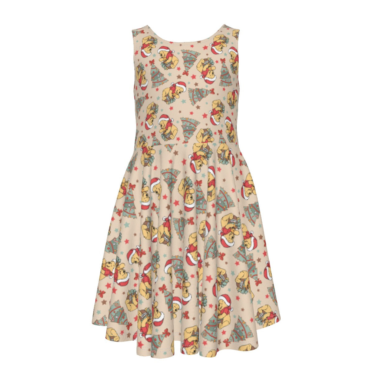 Cozy Bear Holiday Cheer - Kid's Sleeveless Skater Dress