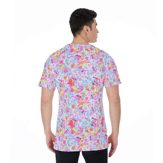 Neon Rainbow Mischief - Men's Short Sleeve T-Shirt