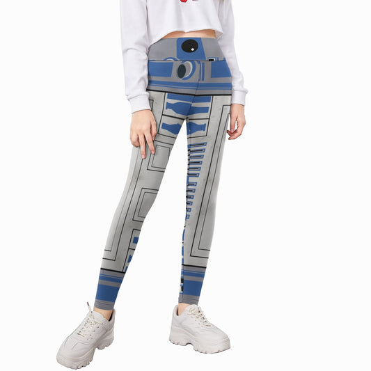 Little Blue Droid - Kid's Leggings