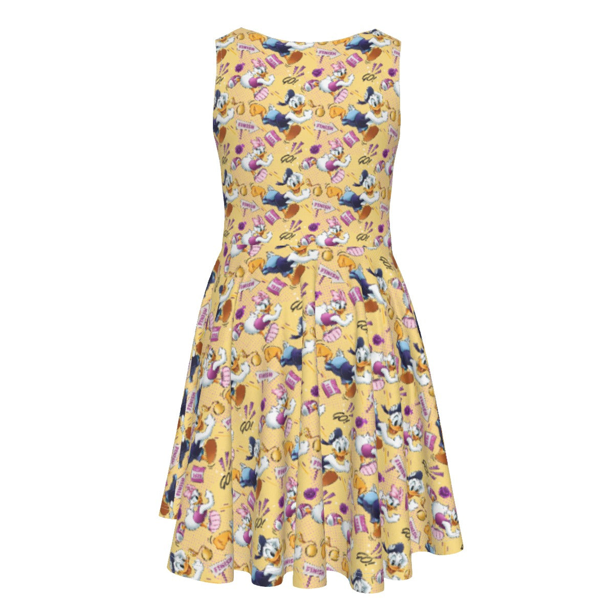 Feisty Marathon Match-Up - Kid's Sleeveless Skater Dress