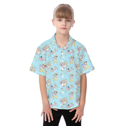 Spring Bunny Costume Crewumes - Kid's Hawaiian Button Up Shirt