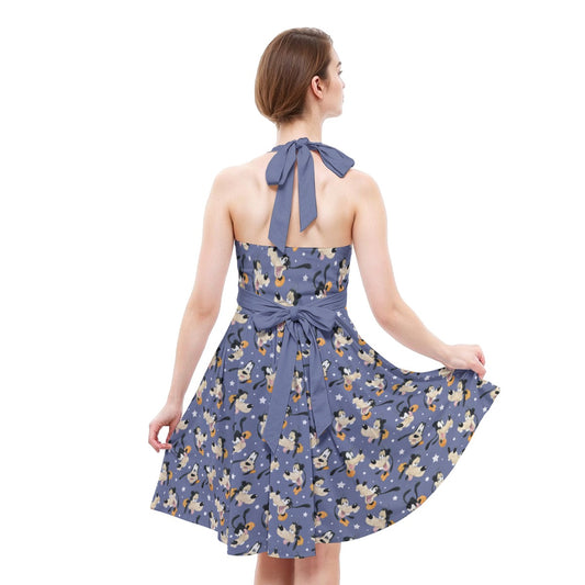 Funny Silly Dog - Women's Halter Vintage Pocket Dress