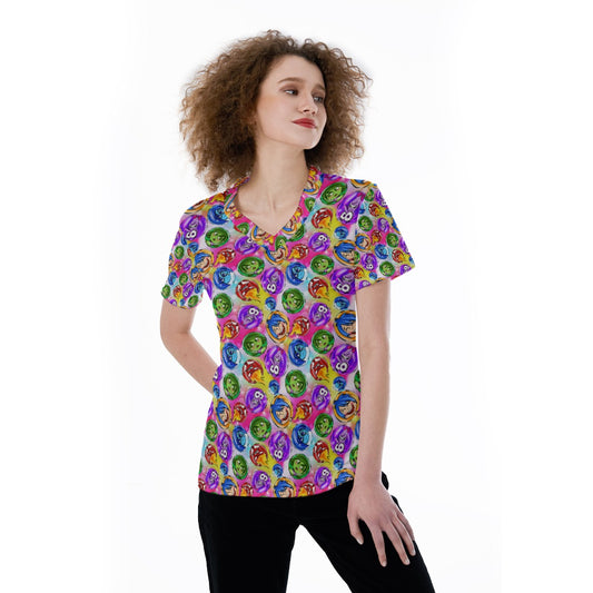 Inside Out Emotions - Women's Short Sleeve V-Neck T-Shirt