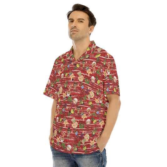 A Very Festive Puppet Christmas - Men's Hawaiian Button Up Shirt