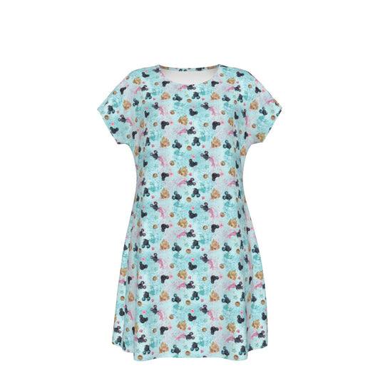 Watercolor Mermaid Mouse Ears - Women's T-Shirt Dress