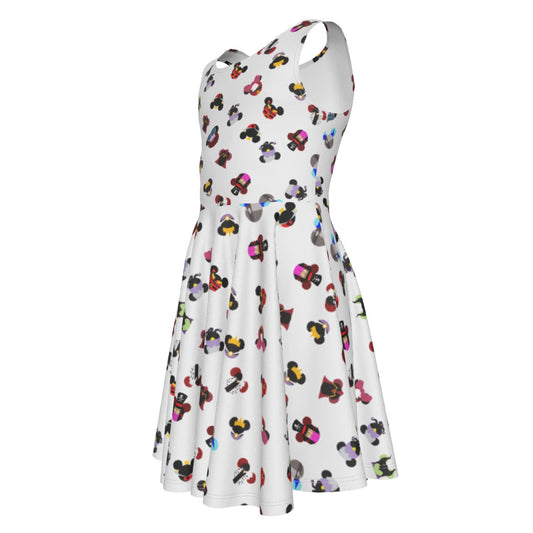 Wicked Mouse Ears- Kid's Sleeveless Skater Dress