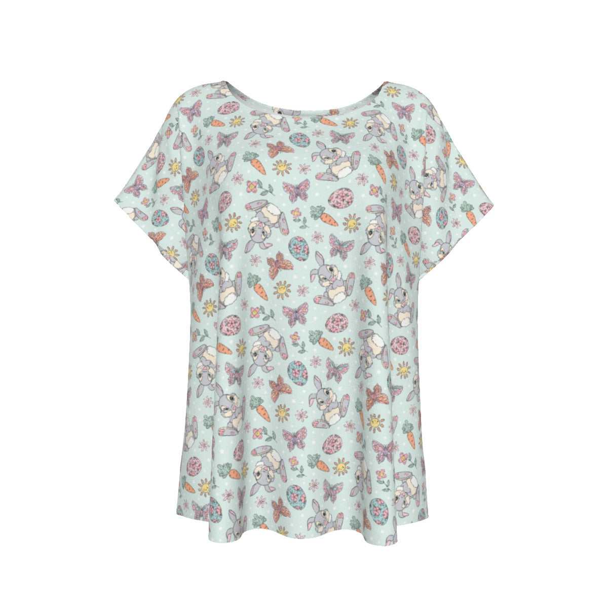 Springtime Bunny Cheer - Women’s Relaxed Fit Scoop Tee