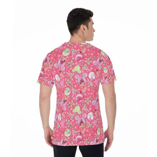 Winter Mouse Snacks & Balloons - Men's Short Sleeve T-Shirt