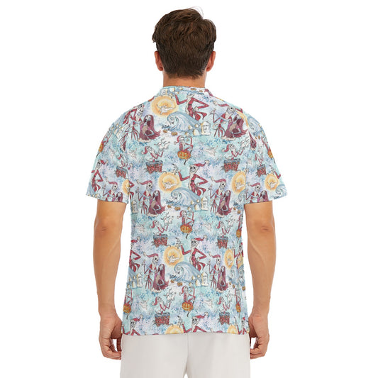 Santa Jack with Sally & Ghost Dog - Men's Polo Shirt