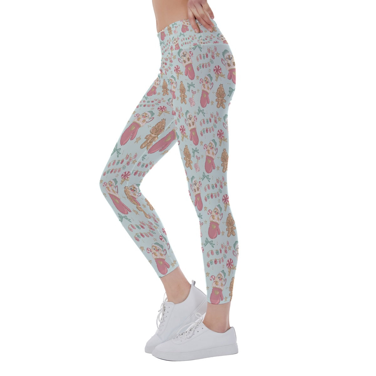 Cheeky Chipmunks Candy Cane Cheer - Women's Yoga Leggings