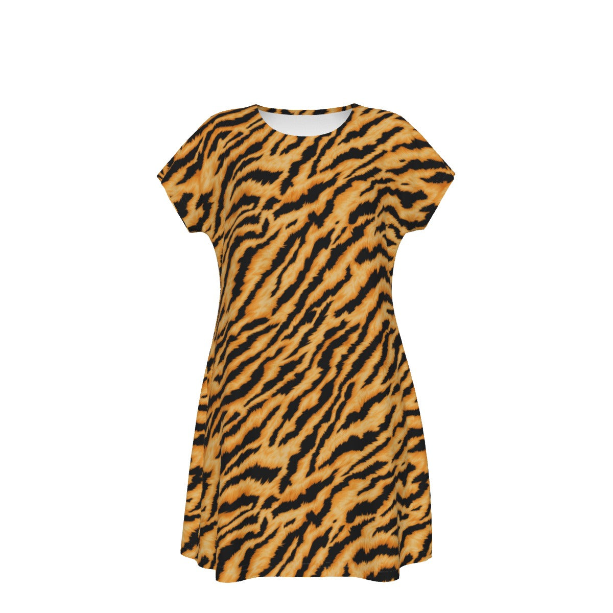 Animal Print - Tiger - Women's T-Shirt Dress