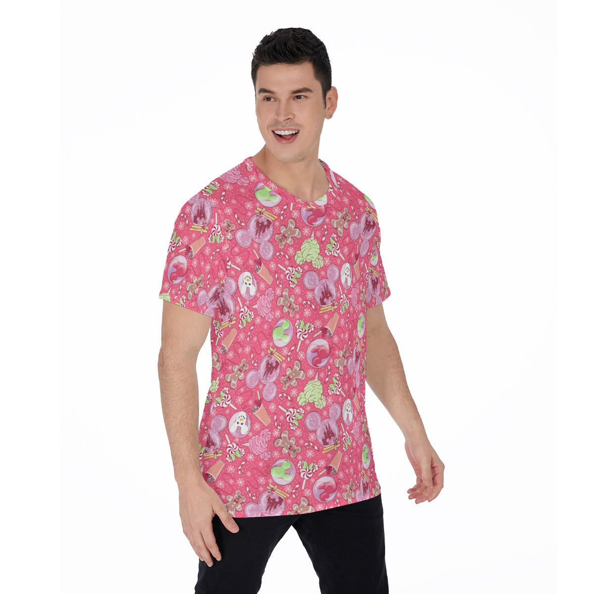 Winter Mouse Snacks & Balloons - Men's Short Sleeve T-Shirt