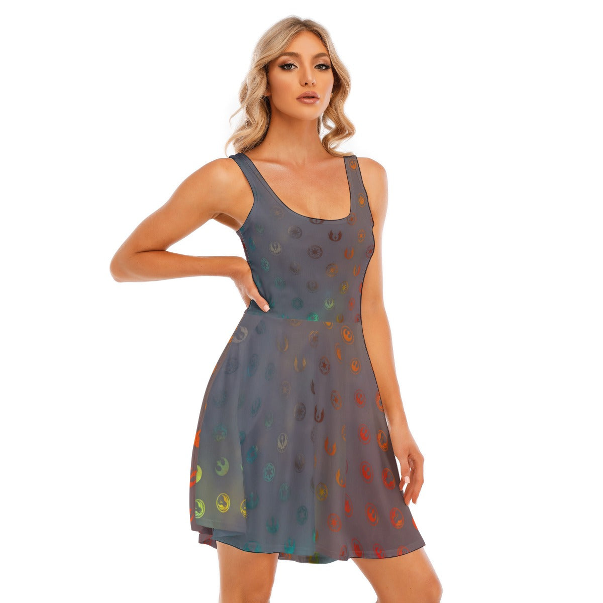 Galaxy Far Away - Women's Sleeveless Pocket Skater Dress
