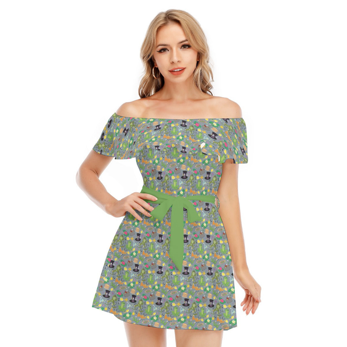 Bayou Princess Icons - Women's Off-shoulder Ruffle Dress