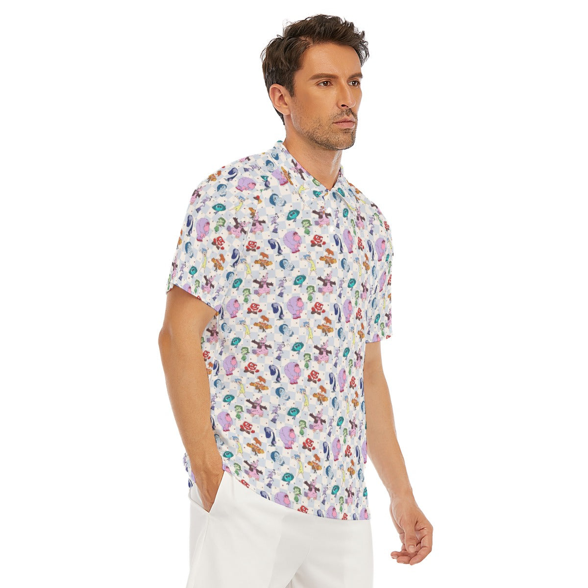 Blue Check Emotional Spectrum - Men's Polo Shirt
