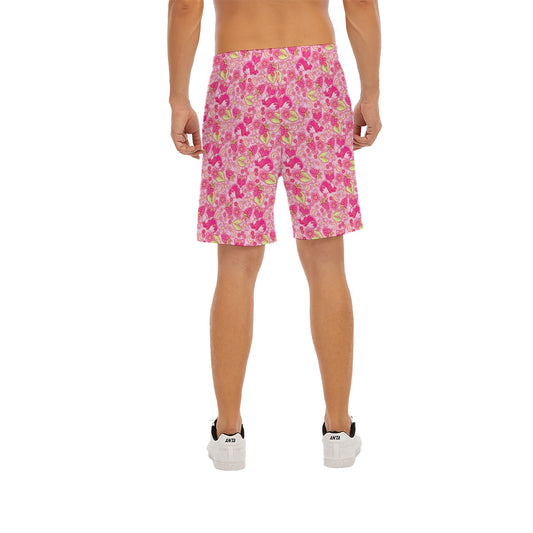 Fruitimals - Raspberry Foxes - Men’s Pocket Beach Shorts