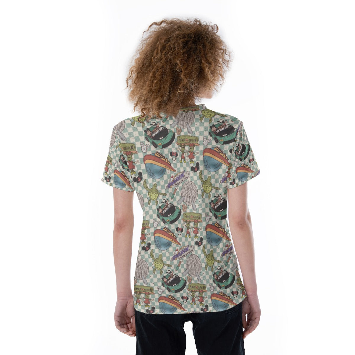 Hand Drawn EC - Women's Short Sleeve V-Neck T-Shirt