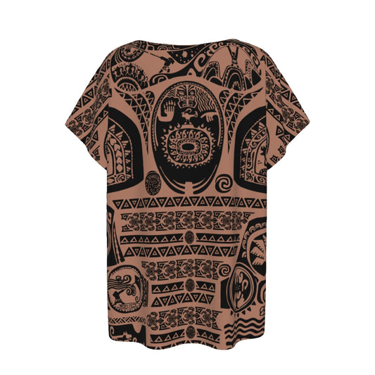 Polynesian Tattoo Motifs - Women’s Relaxed Fit Scoop Tee