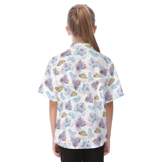Watercolor Fairytale Fantasy - Kid's Hawaiian Button Up Shirt