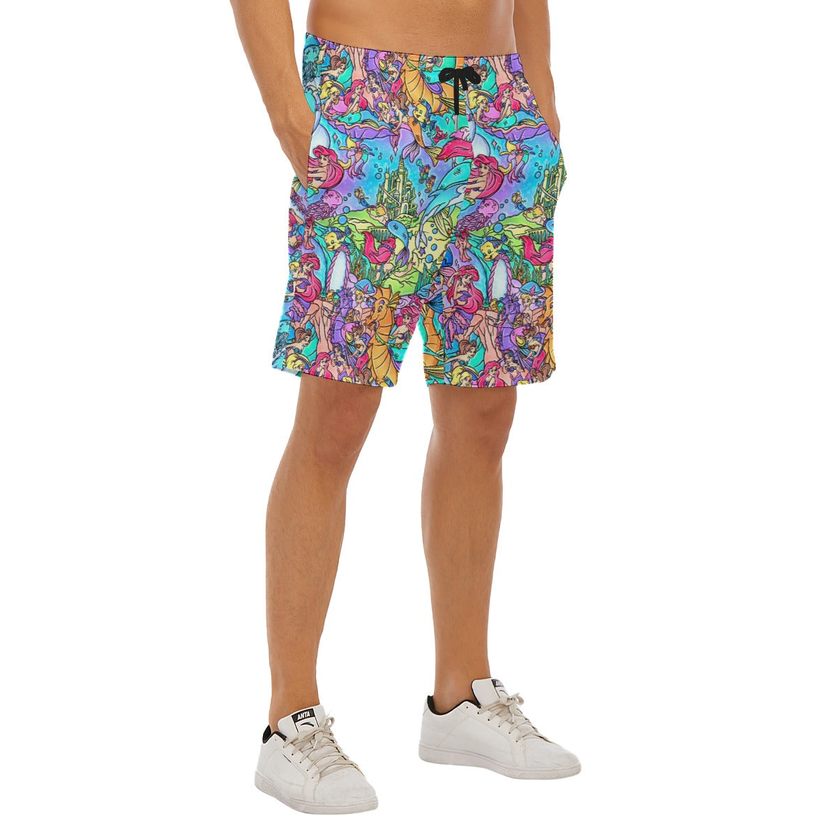 Under the Sea Storybook Scenes - Men’s Pocket Beach Shorts