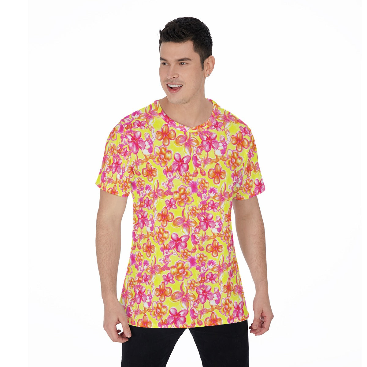Neon Tropical Floral Friends - Men's Short Sleeve T-Shirt