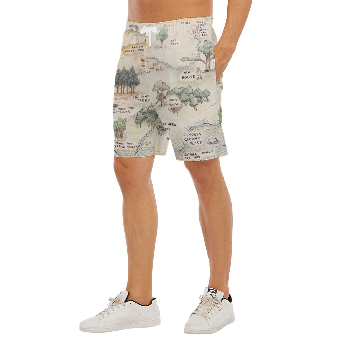 Hundred Acre Map - Men’s Pocket Beach Shorts