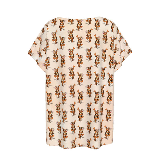 Sketched Bouncing Buddy - Women’s Relaxed Fit Scoop Tee