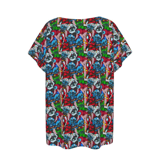 Superhero Stitch - Heroes Assembled - Women’s Relaxed Fit Scoop Tee