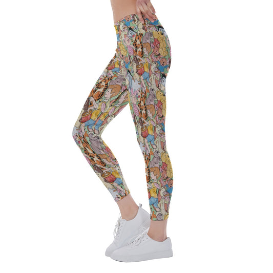 Sketched Hundred Acre Crew - Women's Yoga Leggings