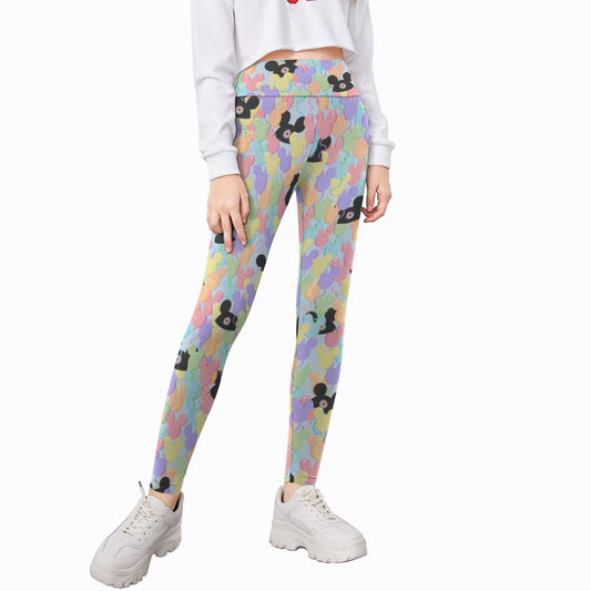 Pastel Mouse Ear Balloons - Kid's Leggings