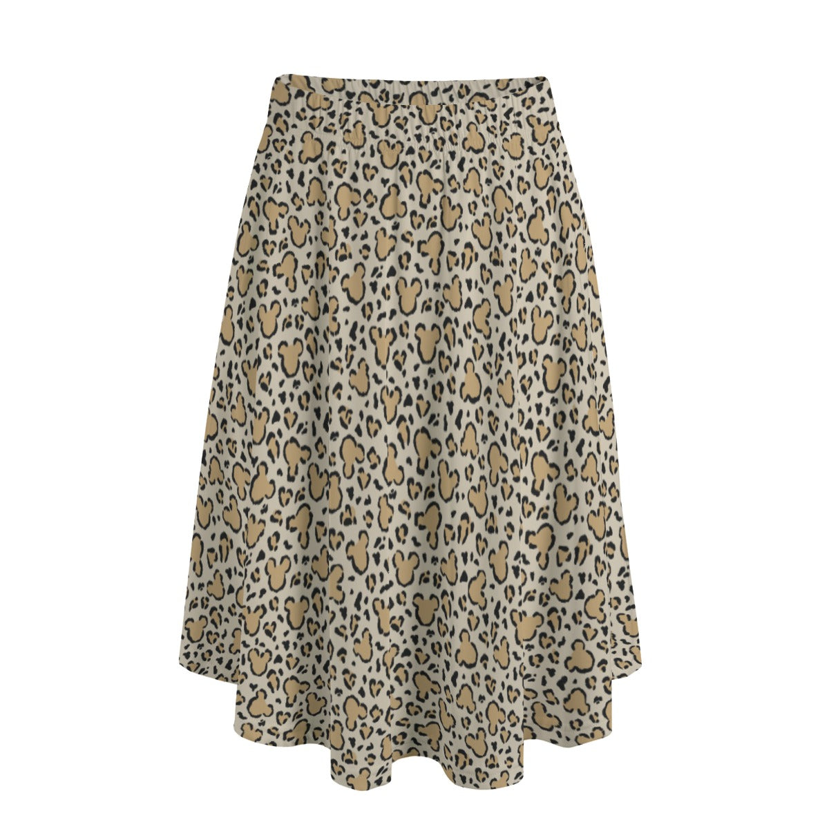 Mouse Ears Animal Print - Women’s Pocket Midi Skirt