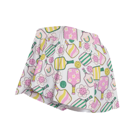 Pretty Pickleball Paddles - Women's Flowy Pocket Shorts