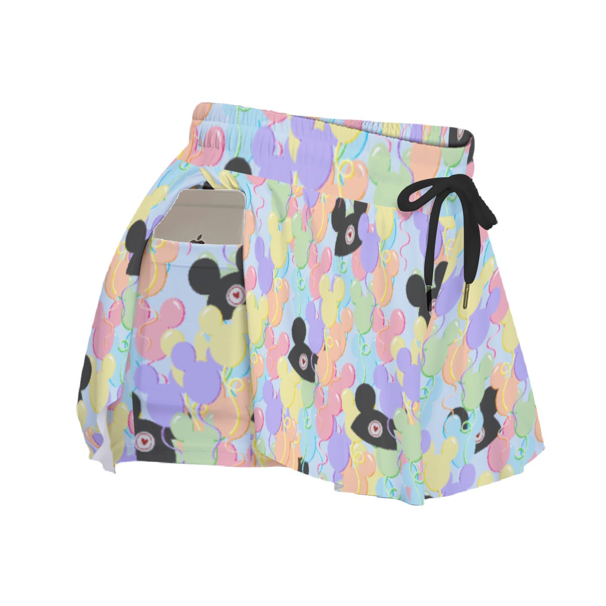 Pastel Mouse Ear Balloons - Women's Flowy Pocket Shorts