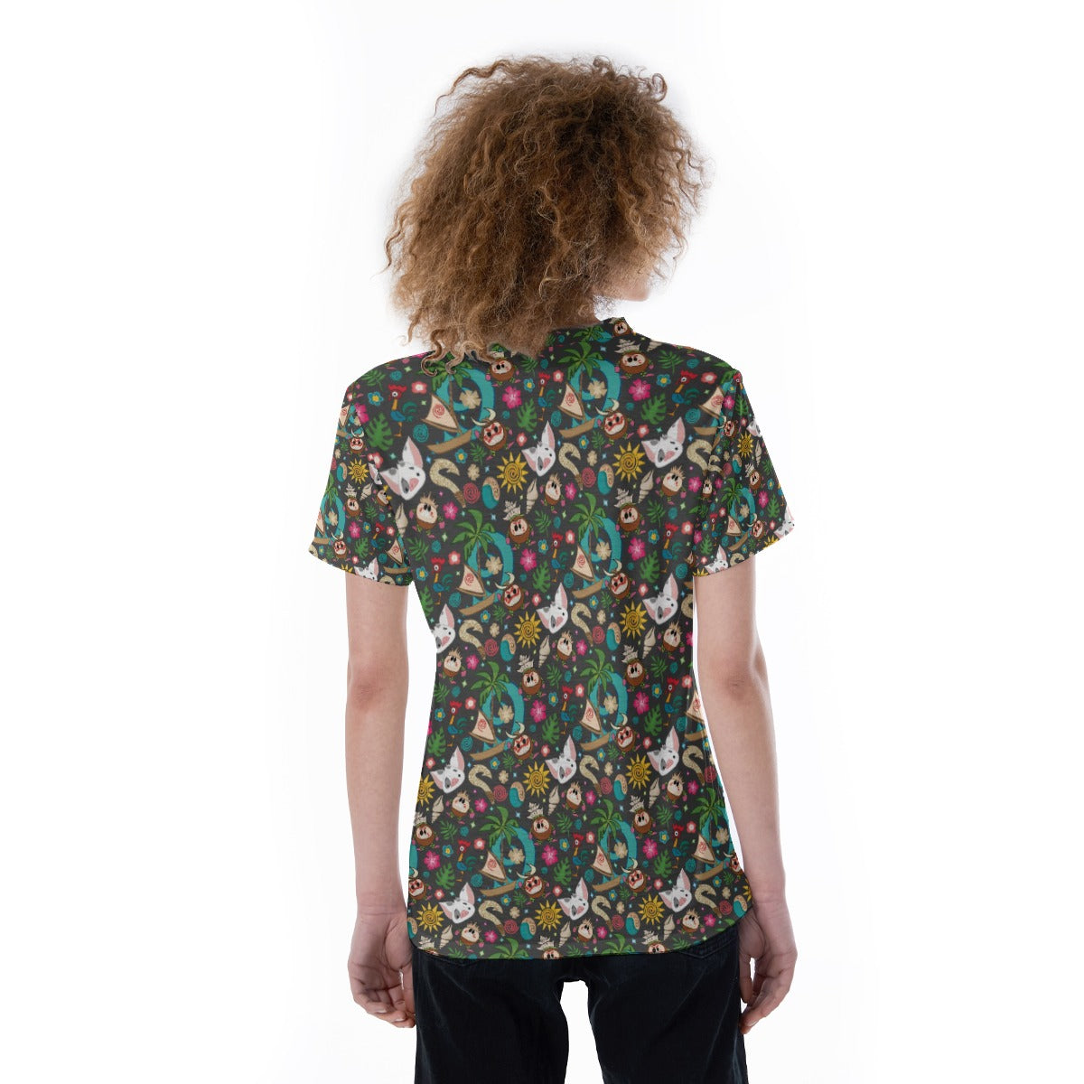 Polynesian Princess Icons - Women's Short Sleeve V-Neck T-Shirt