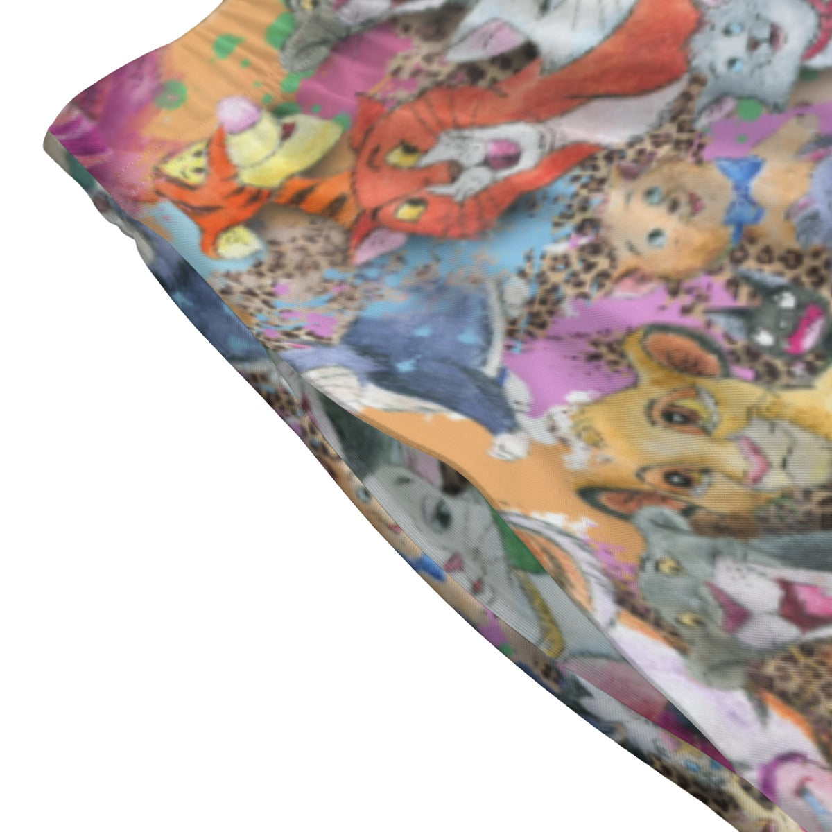 Whimsical Storybook Cats - Women’s Pocket Midi Skirt